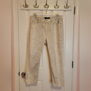 Joseph Ribkoff Cream Patterned Women Jeans